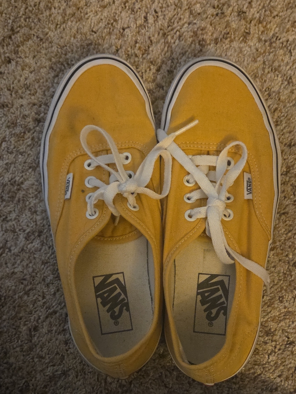 Vans Yellow Canvas Low-Top Sneakers